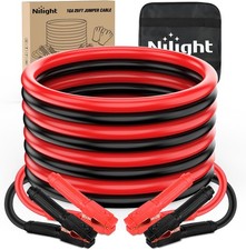 1 Gauge 25 Ft Jumper Cables Heavy Duty 900a Booster Cable With Carrying Bag