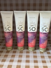 NEW - 4pc BATH AND BODY WORKS Pink Pineapple Sunrise 6oz Costa Rica SPF 50