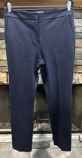 Women  s BODEN Navy Blue Flat Front Ankle Pants Size 10 R D3