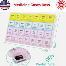 For Vitamins Extra Large Weekly Pill Organizer 3 Times A Day Medicine Cases Boxs