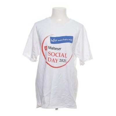 Fruit of the Loom, T-shirt, Größe: L, Weiß/Rot/Blau, Baumwolle, Print #YMj