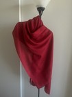 Fabindia Style Handloom Shawl Wrap Dupatta Scarf  🧣 Blood 🩸 Red Silk Blend — photo 5