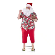 Home Accents Holiday 6 ft. Animated Beach Holiday Santa