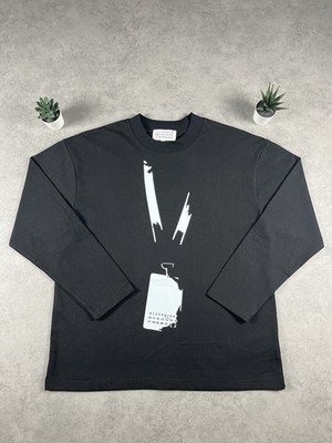Maison Margiela Longsleeve Gr. S Schwarz Logo Shirt Made in Italy