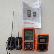 ThermoPro TP-20S Fernbedienung Dual Probe Digital Sofortanzeige Fleischthermometer Orange