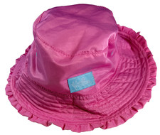 UV Skinz Girls Galaxy Print Reversible Sun Pink Purple Ruffle Brim Bucket Hat