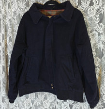 Vtg LL Bean Black 100% Pure Wool Flannel Lined Jacket Men's XL Made in the USA
