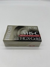 Maxell HGX Gold Premium High Grade VHS-C TC-30 Cassette Tape - New Sealed