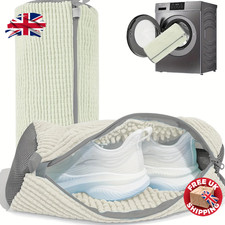 Shoe Washing Bag | Fluffy 360° Cleaning Mesh Laundry Bag | Zip | UK Seller