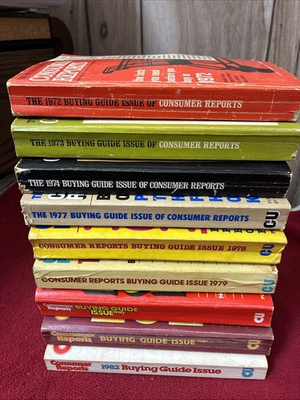 #ad 9 Vintage Consumer Reports Buying Guides 1970’s amp; 1980’s $44.95