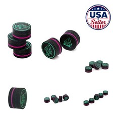 Billiard Cue Tips 5 Pack Pig Leather SS Hardness Pool Snooker Glue On