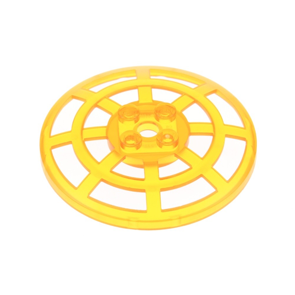 1X Lego Sat Radar Dish 6X6 Transparent Orange Grid Umbrella 6258885 4285B