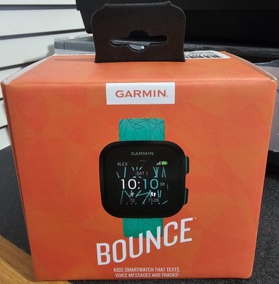 NEW Garmin Kids Bounce Sports GPS Watch Green LTE Smartwatch model 010-02448-02