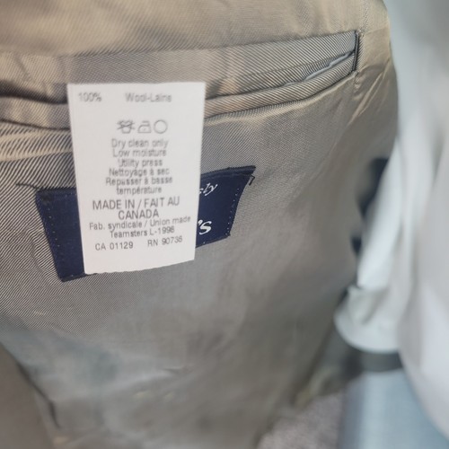 Ralph Lauren Herren Blazer 46 L grau blau kariert reine Laine Wolle Anzug Sakko Defekt - Bild 14 von 14