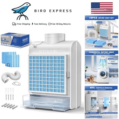 Indoor Dryer Vent Kit 3in1 Filter System Stainless Steel & 10 Polyester Filters