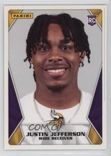 2020 Panini NFL Sticker & Card Collection Justin Jefferson #92 Rookie RC 18jt. rookie card picture