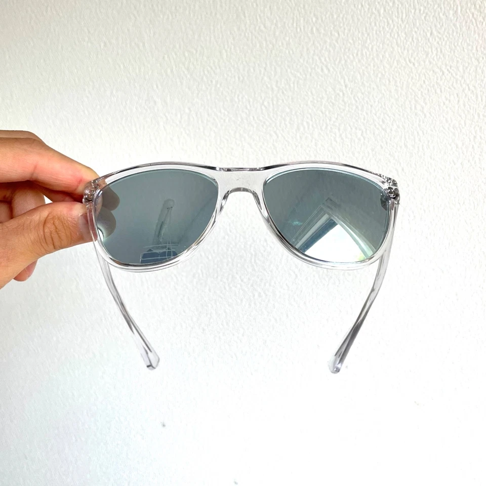 Gafas de sol Emporio Armani EA4053 espejo transparente plateadas unisex con estuche y tela 57 Foto 3 de 4