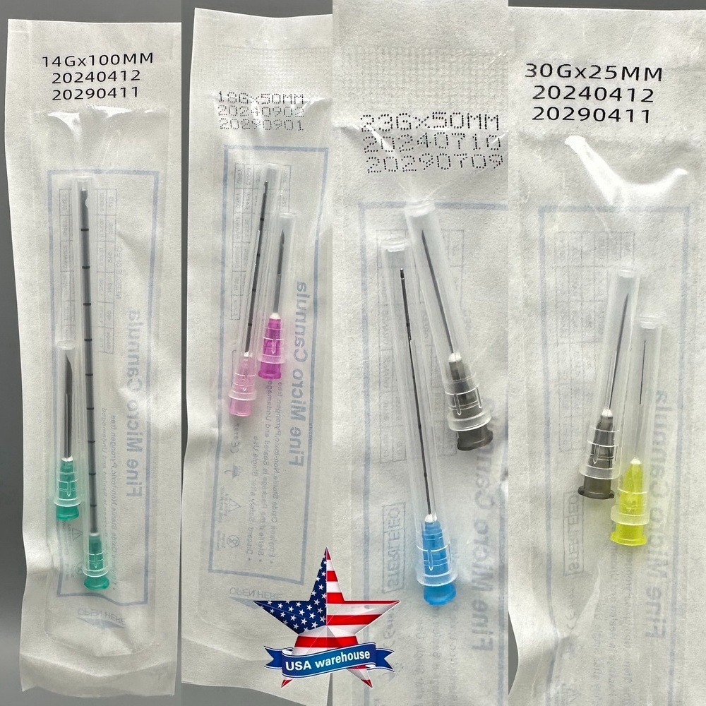 Disposable Micro Cannula Needles with Puncture Blunt Tip for Fillers