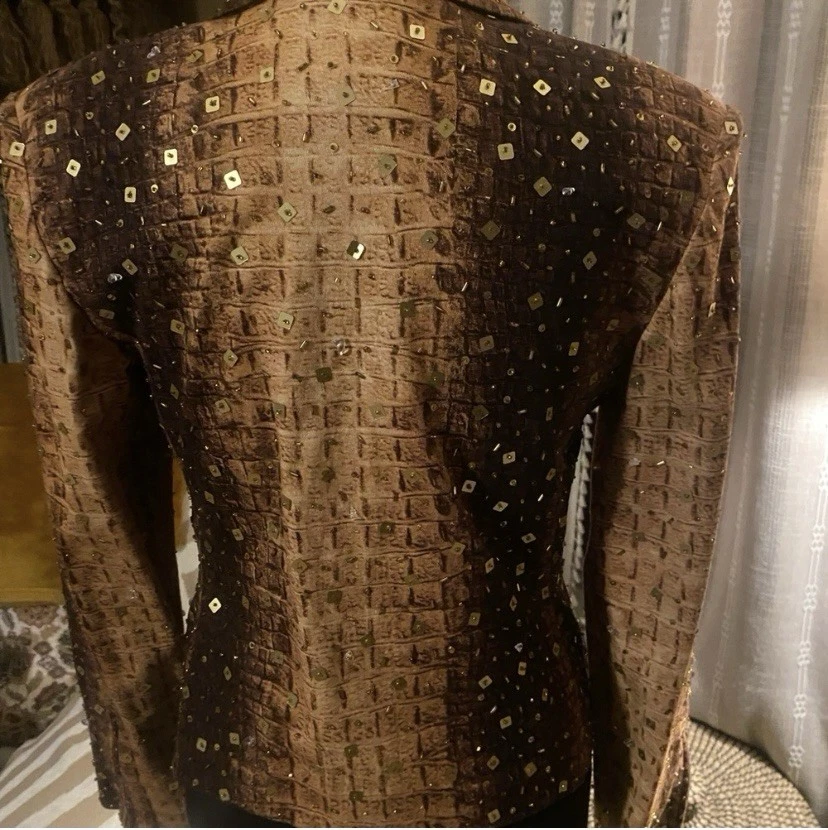 Vintage 80's Oleg Cassini Blazer and Bustier - Image 3 of 4