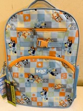Bluey Kids Unisex 17" Music Time Backpack, Blue School Travel Bag New