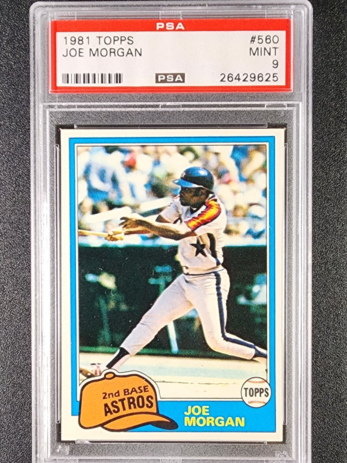 1981 Topps #560 Joe Morgan HOF - PSA 9 MINT