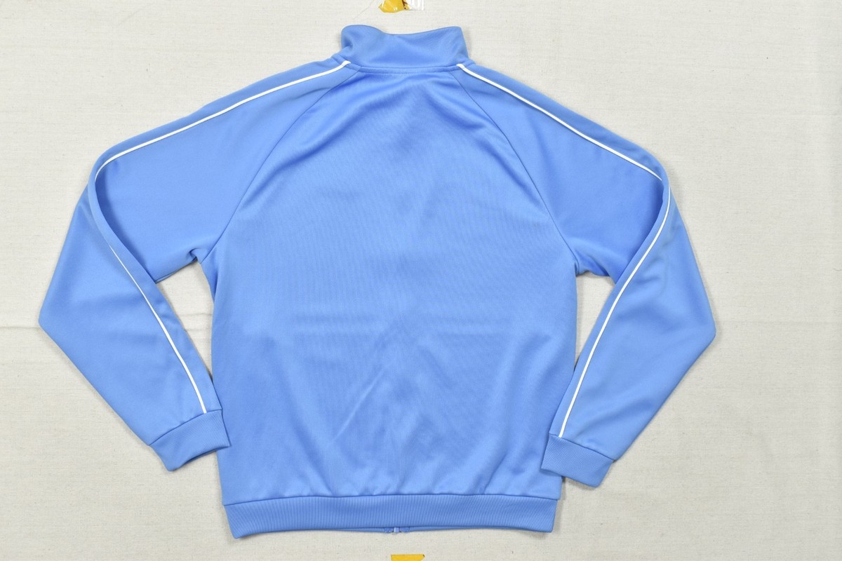 Nike Men's Sz M Blue Full Zip Track Jacket White Piping Raglan