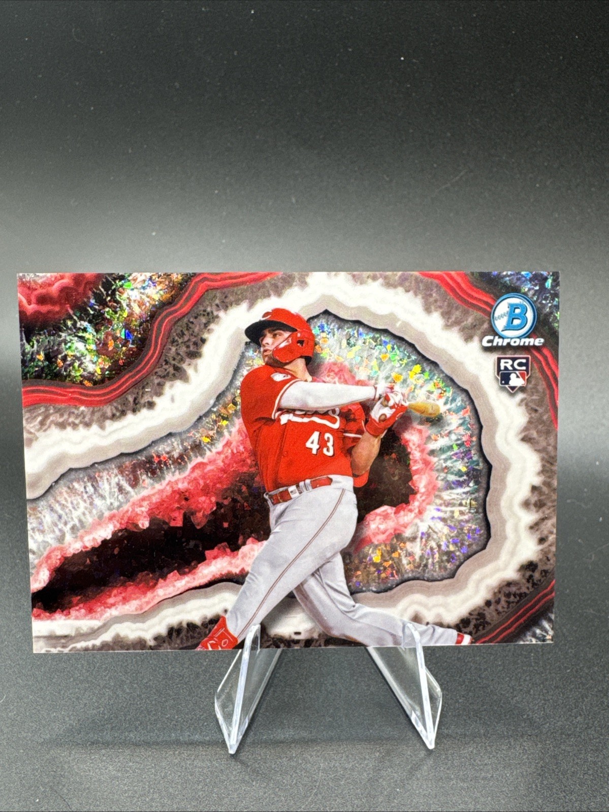 2026 Bowman Chrome Crystallized Sal Stewart CASE HIT! SSP! Reds (RC)