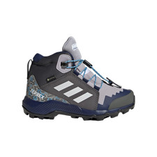 adidas Unisex Minecraft Terrex Mid Gore-Tex Hiking Shoes Kids Trainers Grey New