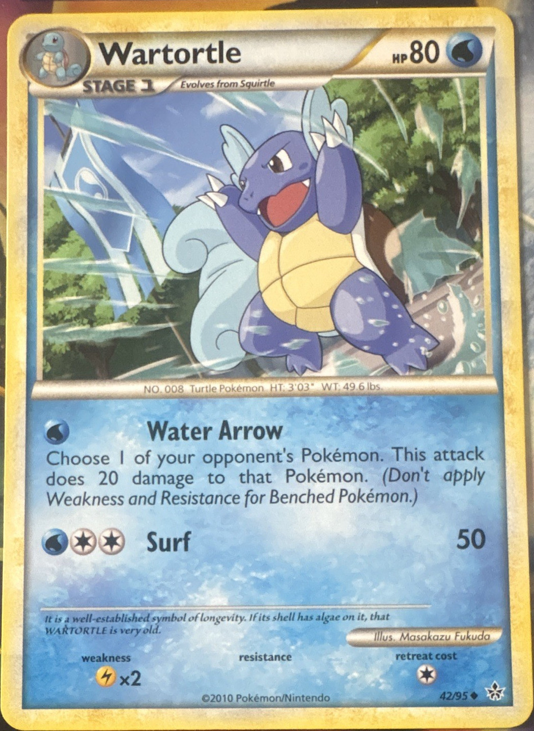 The Pokémon Company Wartortle Unleashed 42/95 Uncommon Regular English 2010 80HP