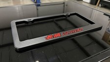 Mugen License Plate Frame Premium Black Metal