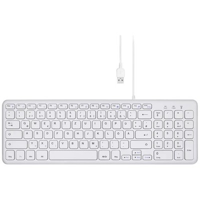 Perixx PERIBOARD-213 DE W USB Tastatur Deutsch, QWERTZ Weiß
