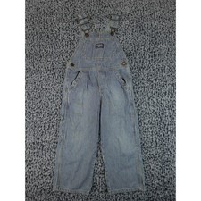 OshKosh Bgosh Hickory Stripe Denim Overalls Kids Blue White Vestbak Carpenter
