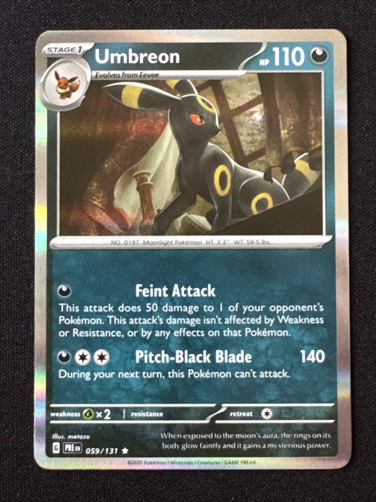 Umbreon 59/131 Holo Prismatic Evolutions PRE -Near Mint- Pokemon TCG