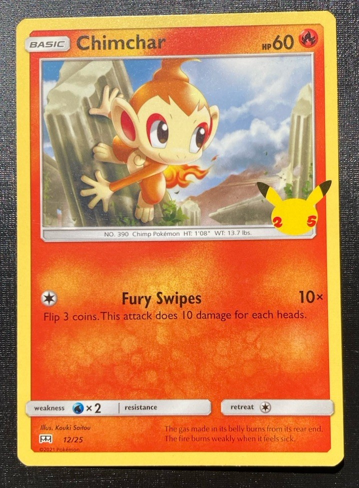 Chimchar 12/25 Pokémon Mcdonalds 25th Anniversary Common TCG LP