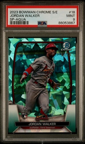 2023 Bowman Chrome Sapphire JORDAN WALKER RC Image Variation Aqua /99 PSA 9 🔥🔥