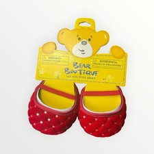 Build-A-Bear Bear Bootique Red Sequin Dress Shoes Mary Jane BABW