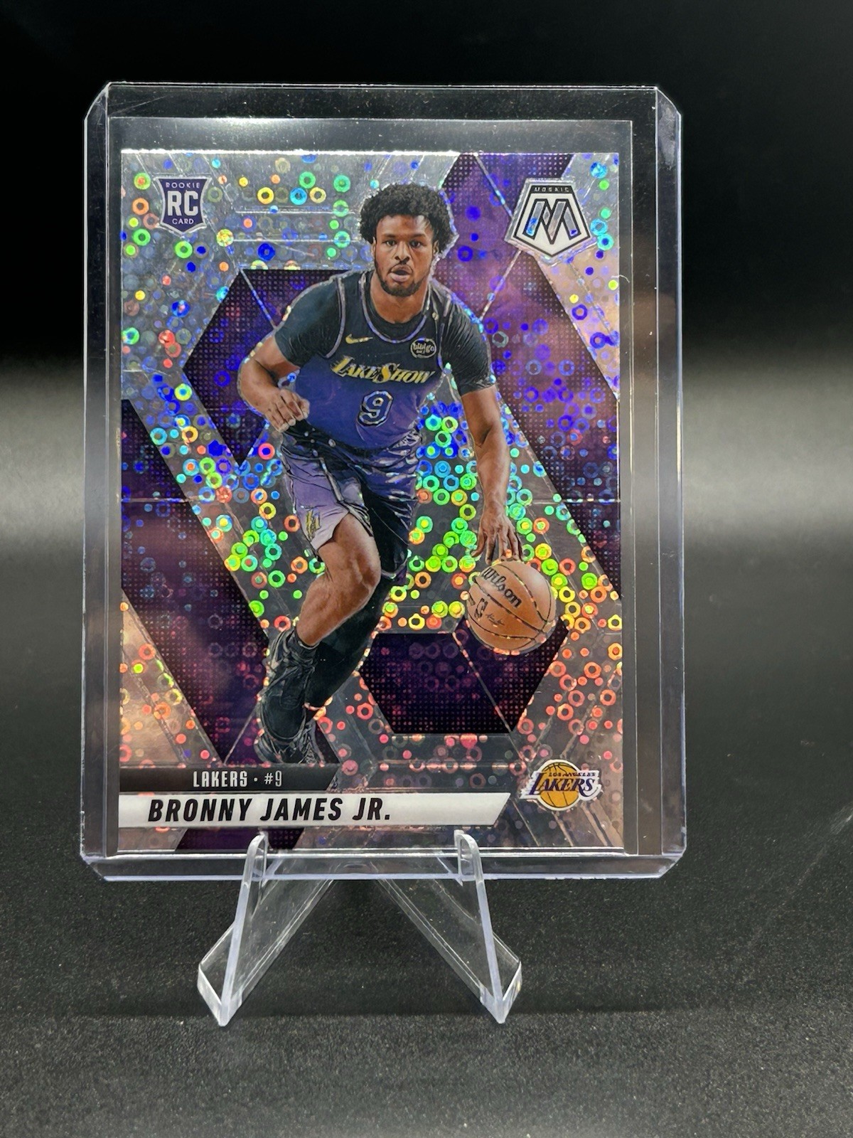 2024-25 Panini Mosaic Fast Break Disco Prizm Bronny James Jr. RC #214