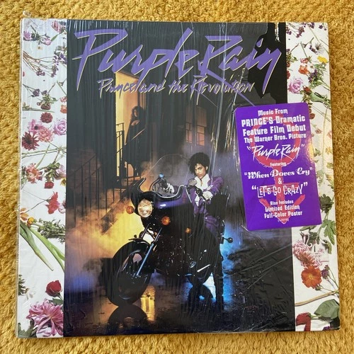 *NM* PRINCE PURPLE RAIN LP 1ST PRESS 1984 W/ POSTER + HYPE STICKER
