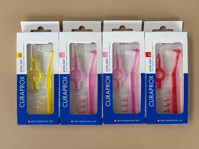 4 Curaprox Prime Plus Starter Sets 07 (rot), 2x 08 (pink),  09 (gelb)