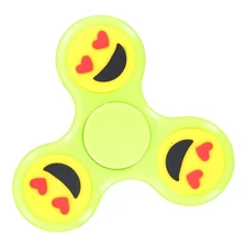 Emoji Solid Color Fidget Spinner | Green with Love Eyes