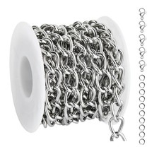 UMAOKANG 6.6FT Jewelry Chain for Jewelry Making Stainless Steel Chains Bulk Twis