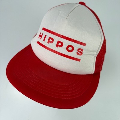 Hit Wear Hippos Trucker Cap Herren One Size Verstellbar Rot Weiß Snapback
