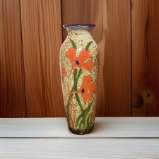 Art pottery ceramic vase modern floral 10 In Mint Clay Flower