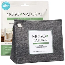 Moso Natural Air Purifying Bag 600g. Odor Eliminator for Kitchen Bedroom Pets