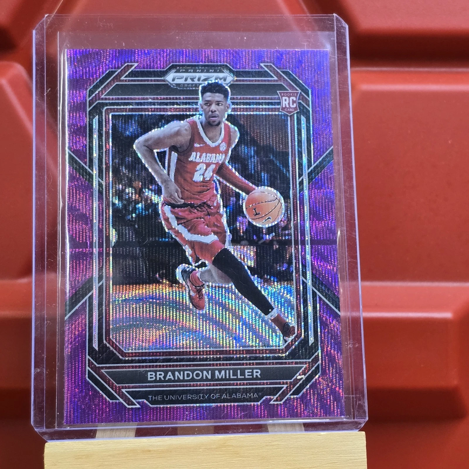2023 Panini Prizm Draft Picks - Purple Wave Prizm #63 Brandon Miller (RC)