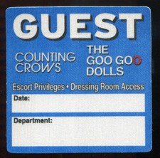 Vintage 2006 Goo Goo Dolls Counting Crows Concert Backstage Pass Guest