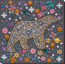 Bead Embroidery Kit "Under the star of hapiness" Beaded Stitching Beadwork