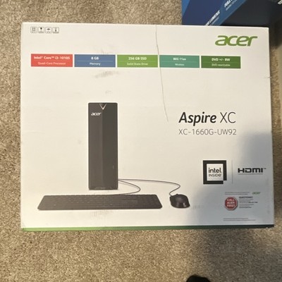 Acer Aspire XC XC-1660G-UW92 Desktop PC Intel Core i3-10105 8GB 256GB SSD HDMI