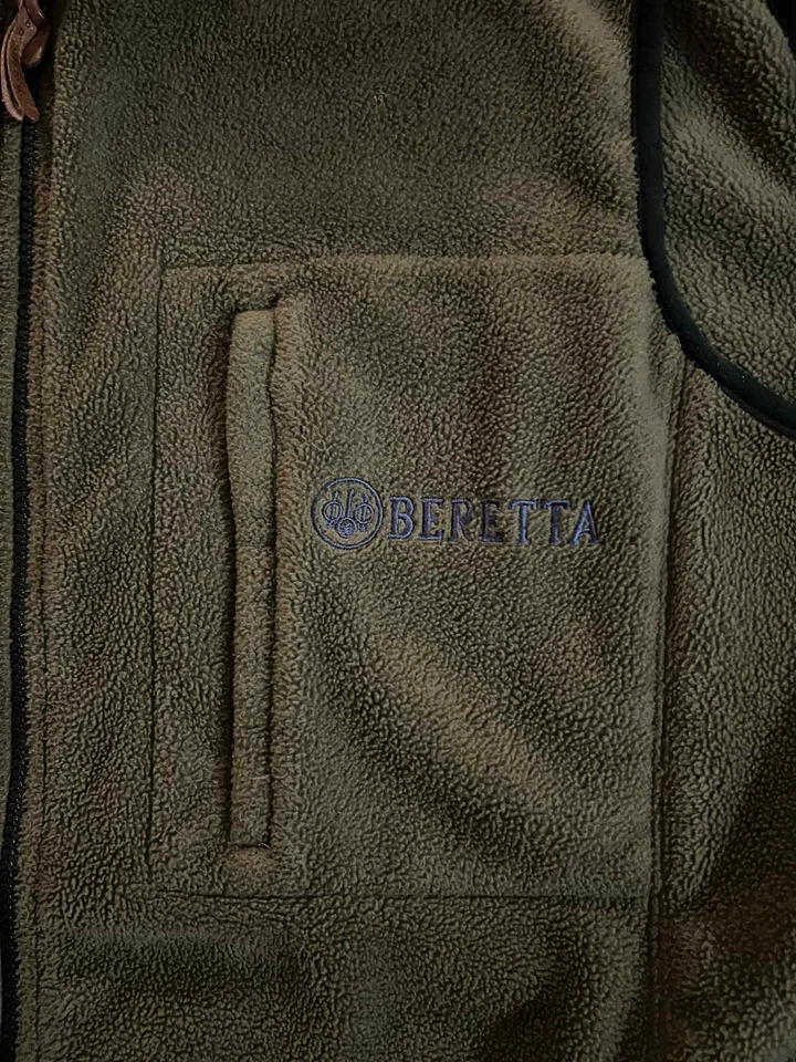 Beretta Hunting Vest Mens X-Large Dark Green Shooting Fleece Pockets Full Zip XL - Image 2 of 4