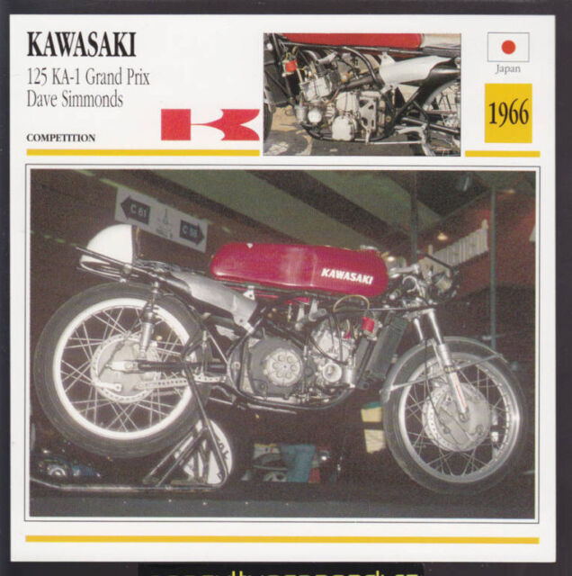 1966 Kawasaki 125 Cc Ka 1 Grand Prix Dave Simmonds Race Motorcycle Photo Card For Sale Online Ebay